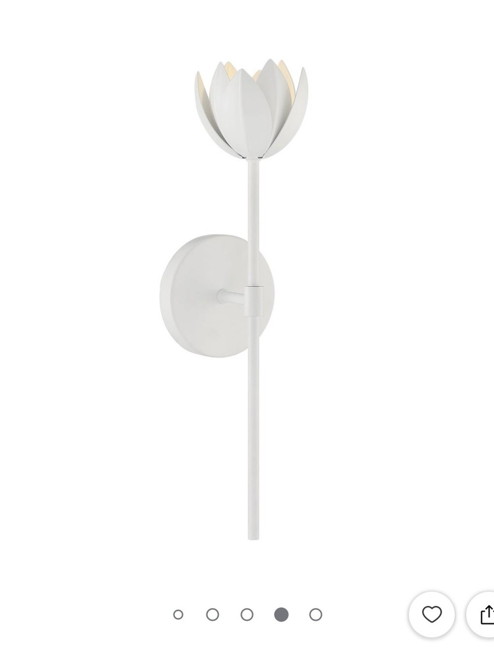 White Floral Wall Sconce - Modern Home Wall Decor
